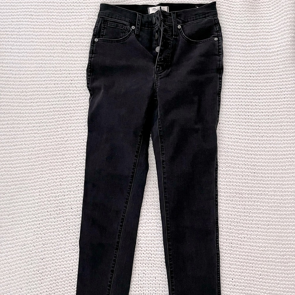 MADEWELL 10” Black Sea skinny skinny high rise jean